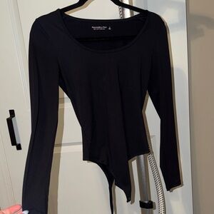 Abercrombie & Fitch Black Scoop Neck Bodysuit sz S
